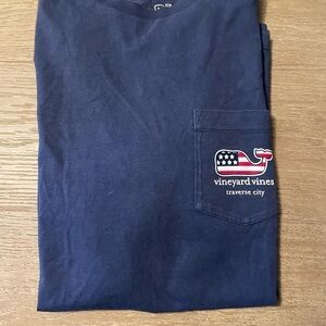 Vineyard Vines Blue Polo Collar Short Sleeve Tee
